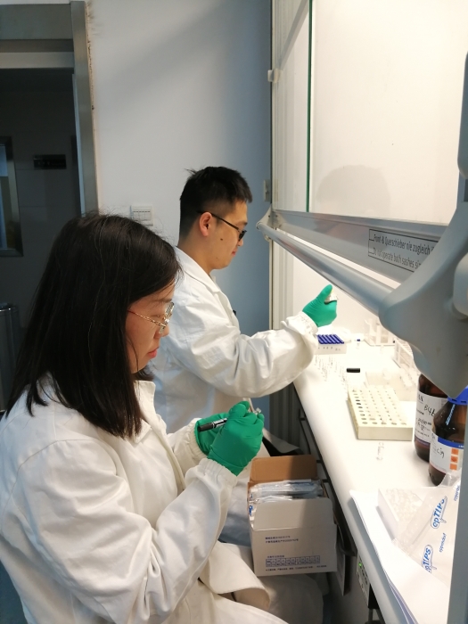 圖為工作人員對(duì)嬰幼兒化妝品進(jìn)行檢驗(yàn)檢測(cè)。程巧鴛  攝