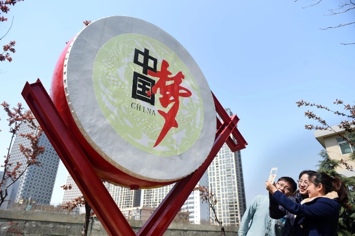 2015年3月25日，社會主義核心價值觀主題社區(qū)亮相安徽合肥。新華社發(fā)（解琛 攝）