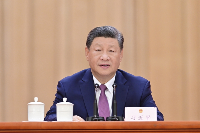 9月14日上午，中共中央、全國(guó)人大常委會(huì)在北京人民大會(huì)堂隆重舉行慶祝全國(guó)人民代表大會(huì)成立70周年大會(huì)。中共中央總書(shū)記、國(guó)家主席、中央軍委主席習(xí)近平出席會(huì)議并發(fā)表重要講話。 新華社記者 翟健嵐 攝